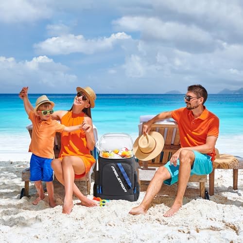 Maelstrom Backpack Cooler,36 Can Cooler Backpack,Soft Cooler Bag Insulated Leakproof,Lightweight Ice Chest Backpack,Travel Cooler Lunch Backpack for Camping,Hiking,Beach,Black