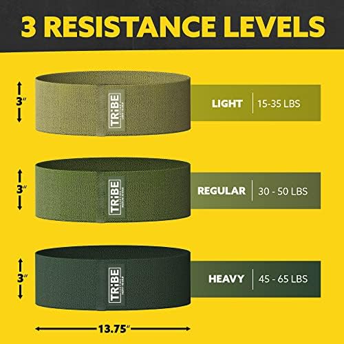 Fabric Resistance Bands for Legs - Workout Bands Resistance Bands for Men and Women - Booty Bands for Working Out - Exercise Bands Resistance Bands Set - Elastic Bands for Exercise