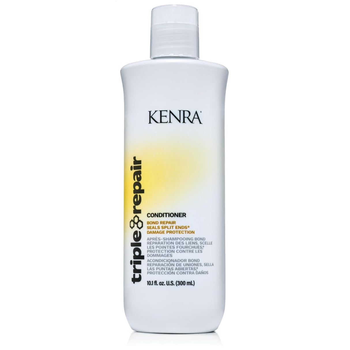Kenra Triple Repair Shampoo & Conditioner Set | Targets & Repairs Weak or Broken Bonds | Split Ends | Damaged Hair | Bond Builder | Sulfate-Free | 10.1 fl. oz., White