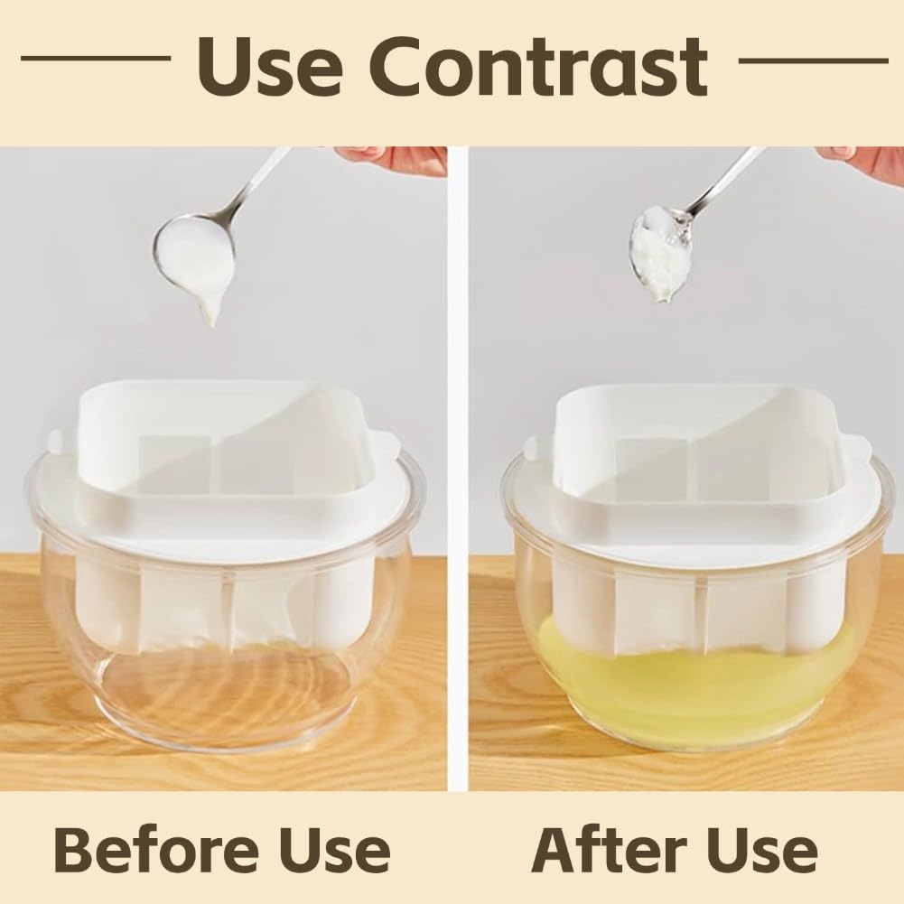 Greek Yogurt Maker with Fine Mesh Strainer, 3L Upgraded Yogurt Strainer, Yogurt Maker Filter Greek Yogurt Strainer Round Large Capacity Efficient Fine Mesh Yogurt Whey Separator for Home Kitchen