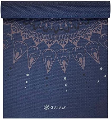 Gaiam Yoga Mat - Premium 6mm Print Extra Thick Non Slip Exercise & Fitness Mat for All Types of Yoga, Pilates & Floor Workouts (68"L x 24"W x 6mm Thick)