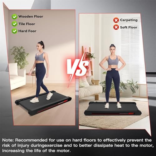 Sperax Walking Vibration Pad with APP, 3 in 1 Under Desk Treadmill, 2.5HP Low Noise Walking Treadmill Pad with Remote Control,Portable Treadmills for Home Office