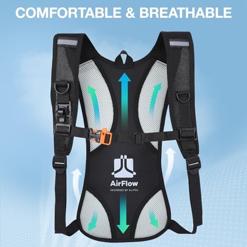 KUYOU Hydration Backpack Hydration Pack with 2L Water Bladder, Lightweight Insulation Water Backpack for Cycling,Hiking, Running,Climbing