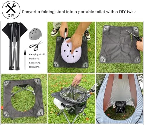 Opliy Camping Stool 2 Pack,13.5 Inch Portable Folding Stool for Outdoor Gardening and Beach Hiking Fishing,Foot Stool with Carry Bag (Camouflage)