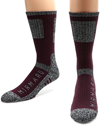 MIRMARU Men's 5 Pairs Multi Performance Outdoor Sports Hiking Trekking Crew Socks
