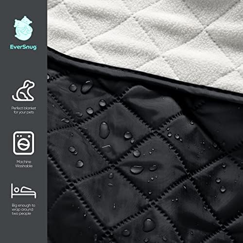 EverSnug Large Waterproof Outdoor Blanket - Extra Thick Premium Quilted Fleece, Waterproof & Windproof, Great for Camping, Picnics, Beaches, Stadiums, Dogs
