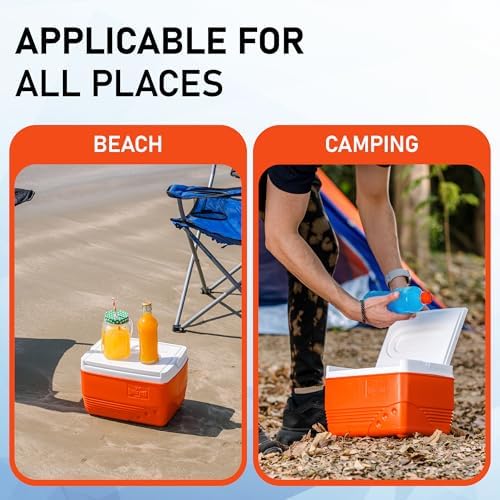Insulated Ice Cooler Portable Ice Box Hard Heavy Duty Small Ice Chest for Camping, Tailgating, Beach, Picnic, Groceries