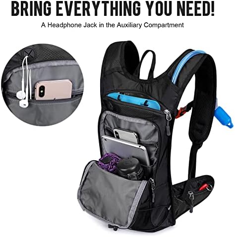 G4Free Insulated Hydration Backpack Pack with 2L BPA Free Bladder for Outdoor Running Hiking Cycling Camping