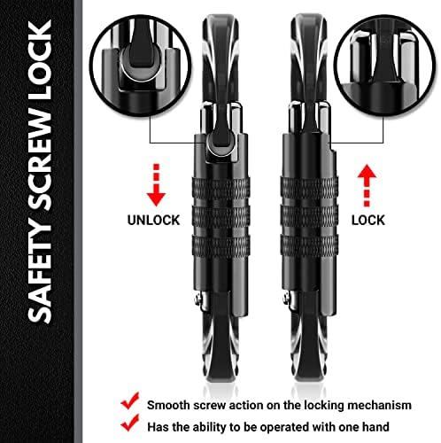 12kN (2697 lbs) Heavy Duty, Locking, Auto Locking, Wiregate Carabiner Clips, for Securing Pets, Outdoor, Camping, Hiking, Hammock, Dog Leash Harness, Keychains