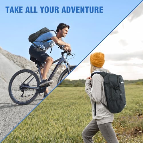 Zavothy 18L Water-Resistant Hydration Backpack Suit for 2L/3L Water Bladder – Hidden Helmet Compartment & Detachable Rain Cover – Lightweight Insulated Daypack for Cycling, Camping, Hiking (Men/Women)