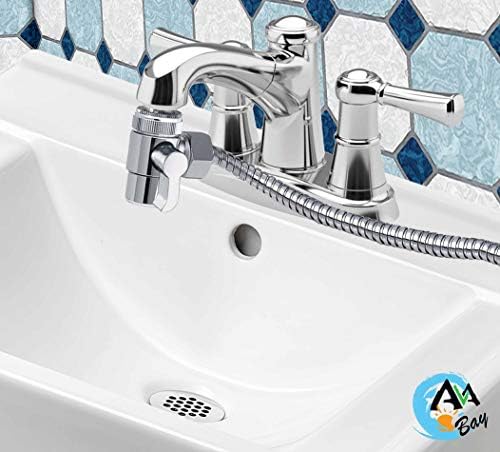 AVAbay® Sink Faucet Handheld Bidet Sprayer for Toilet I Bidet Attachment for Warm & Cold Water I Long 80" Hose Perfect for Feminine Hygiene, Cloth Diaper, Bathroom Toilet Cleaning