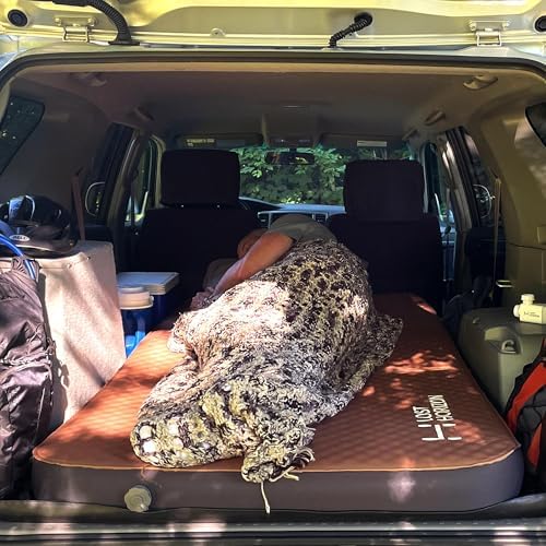 LOSTHORIZON Air & Foam Camping Mattress, Self-Inflating Sleeping Pad, 4.5" Thick, with Air Pump, Single