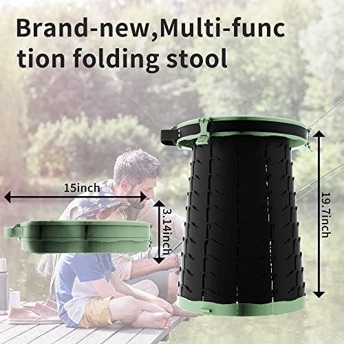 ALEVMOOM XXL Portable Toilet for Camping,880lbs Capacity,19.7" H Adjustable Portable Toilet with 7 Garbage Bags,Porta Potty for Adults,Collapsible Luggable Loo for Camping/Travel/Hiking/Car