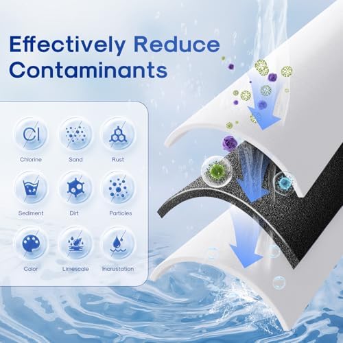 5 Micron 10" x 4.5" Whole House Water Filter Compatible with GE FXHTC, GXWH40L, RFC-BBSA, W50PEHD, Whirlpool WHKF-GD25BB, GXWH35F, GNWH38S, Dupont WFHD13001, Pentek R50-BB, 4WH-HDGR-F01 4PACK