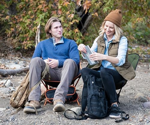 MARCHWAY Lightweight Folding Camping Chair, Stable Portable Compact for Outdoor Camp, Travel, Beach, Picnic, Festival, Hiking, Backpacking, Supports 330Lbs (Green)