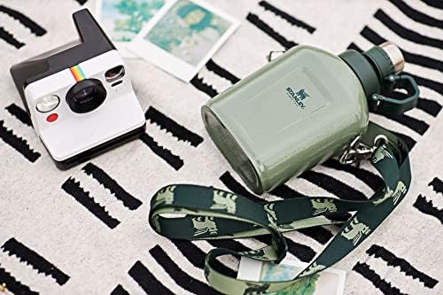 Stanley Legendary Classic Canteen 1.1 qt | Leakproof Drink Container with Strap | Stainless Steel Water Bottle with Lid | Camping, Hiking, Travel | BPA-Free