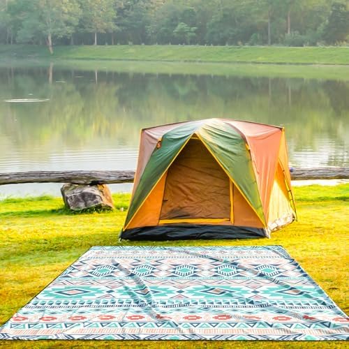 Beach Blanket Waterproof Sandproof Extra Large Beach Mat 79" X 83"/120"x108"for 1-8 Adults Quick Drying Durable Outdoor Picnic Mat for Beach Travel Camping Hiking
