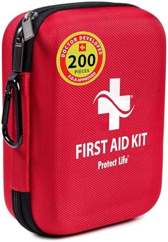 Protect Life Survival First Aid Kit for Home/Business, Camping Survival Kits | Mini Travel First Aid Kit | Camping Equipment | Small Kits for Car | Outdoor Emergency Survivals Pack