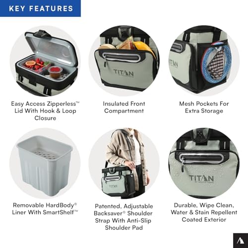 Arctic Zone Titan Deep Freeze Cooler - Zipperless Hardbody Cooler - Small & Large Capacity- Beach & Camping Cooler - Deep Freeze Insulation, HardBody Liner, and SmartShelf