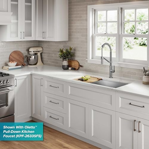 KRAUS Kore Workstation 30-inch Undermount 16 Gauge Stainless Steel Kitchen Sink, Single Bowl Kitchen Sink with Accessories, KWU110-30