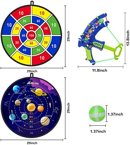 BooTaa 29" Large Dart Board for Kids, Kids Dart Board with Sticky Balls, Boys Toys, Indoor/Sport Outdoor Fun Party Play Game Toys, Birthday Gifts for 3 4 5 6 7 8 9 10 11 12 Year Old Boys Girls