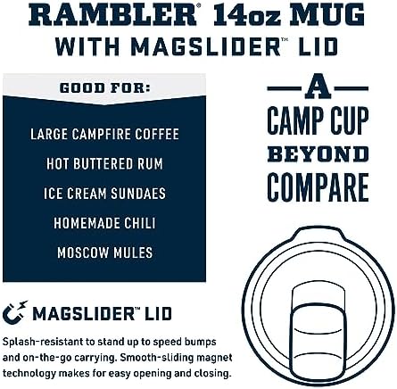 YETI Rambler 14 oz Stackable Mug, Vacuum Insulated, Stainless Steel with MagSlider Lid