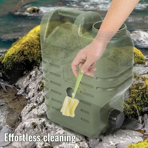 3.2 Gallon Camping Water Jug with Spout, GIGYES No Leakage Food Grade Camping Water Tank with Spigot for Picnic, BBQ Supplies