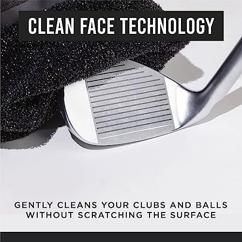 Golf Club and Golf Ball Cleaning Bag, Waterproof Clean Face Technology Liner, Detachable Clip, Machine Washable, Cleans Club Grooves, Dry Exterior (Neoprene or Microfiber Option Available)