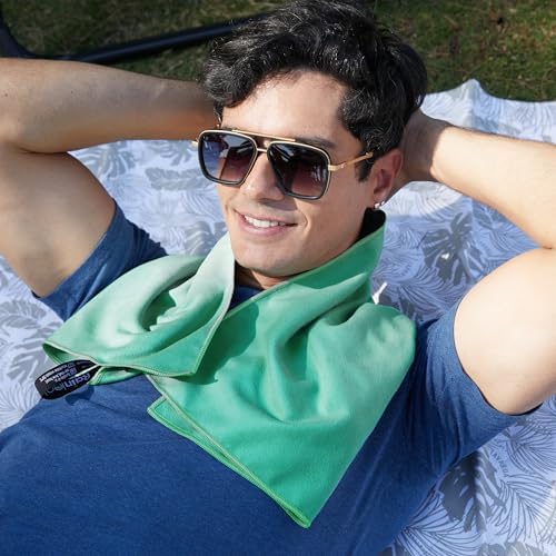 Rainleaf Microfiber Towel Perfect Travel & Gym & Camping Towel. Quick Dry - Super Absorbent - Ultra Compact - Lightweight. Suitable for Trip, Beach, Shower, Backpacking, Pool