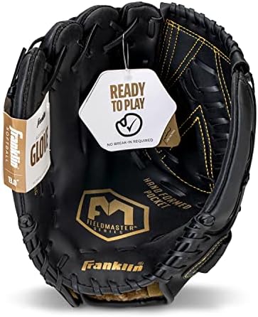 Franklin Sports Baseball + Softball Gloves - Field Master Adult + Youth Baseball + Softball Gloves - Right Hand + Left Hand Gloves - Infield + Outfield Mitts - Multiple Sizes + Colors