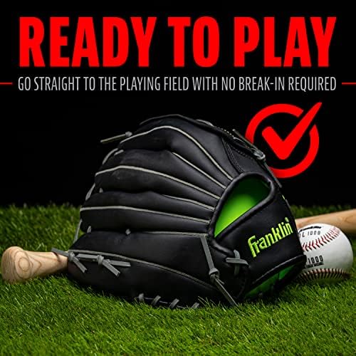 Franklin Sports Baseball + Softball Gloves - Field Master Adult + Youth Baseball + Softball Gloves - Right Hand + Left Hand Gloves - Infield + Outfield Mitts - Multiple Sizes + Colors
