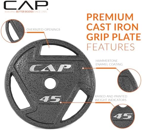 CAP Barbell 2-Inch Olympic Grip Weight Plate | Multiple Options