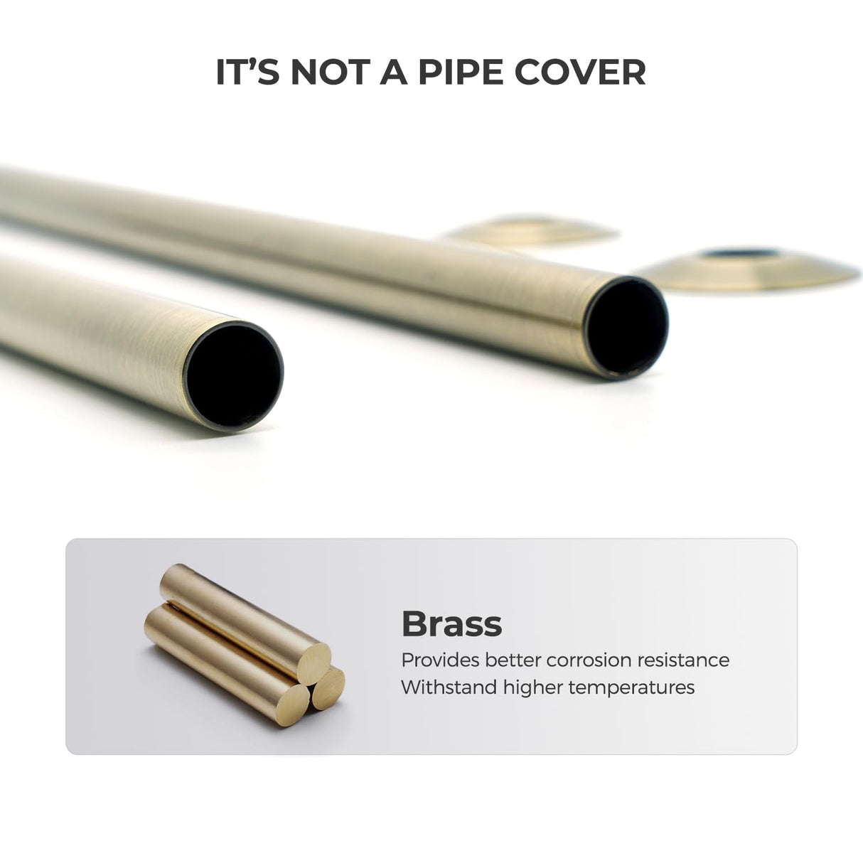 Radiator Pipe Covers & Collars - VANCOCO Covers for Radiator Pipes Radiator Collars Radiator Accessories Radiator Heating Pipes Sleeves Covers 15×300mm(Antique Brass)