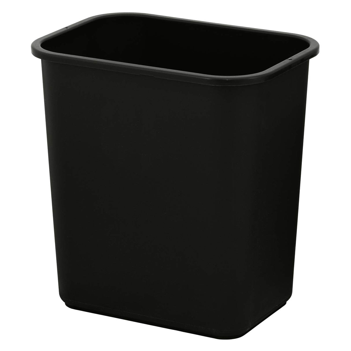 United Solutions 7 Gallon / 28 Quart Efficient Trash Wastebasket, Fits Under Desk, Small, Narrow Spaces in Commercial, Kitchen, Home Office, Dorm, Easy to Clean, Black (Pack of 12)