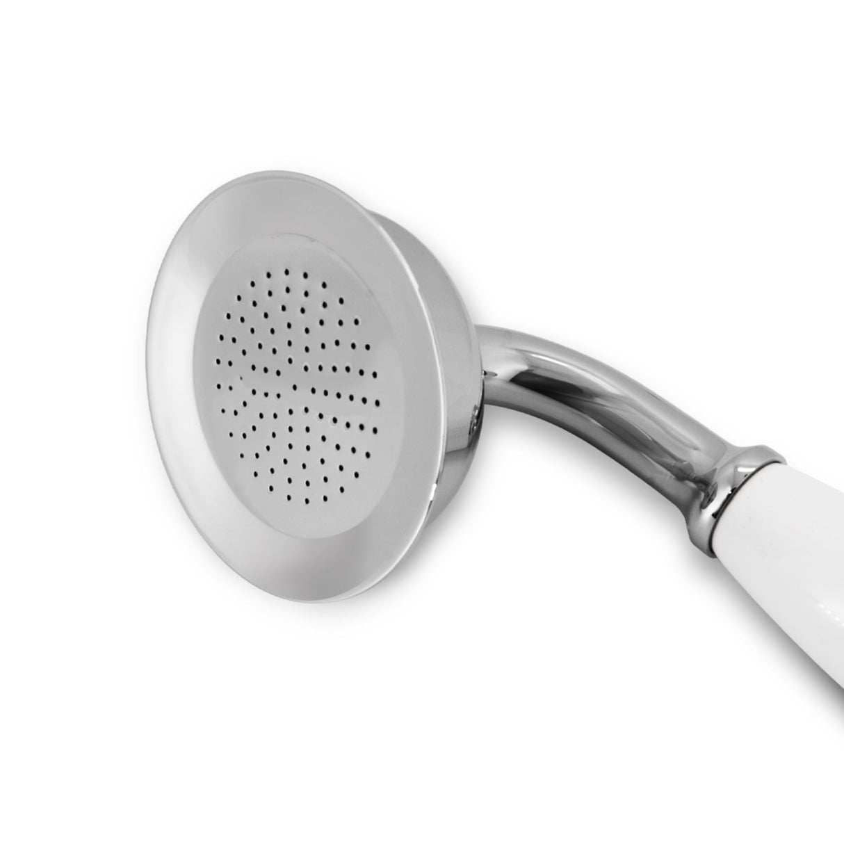 Vancoco Classic Handheld Shower Head - Universal Traditional Ceramic Handle High Pressure Brass Chrome Finish