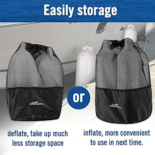 Affordura Boat Fender 4 Pack Boat Bumpers Fenders with 4 Ropes, Boat Bumpers for Pontoon Boat Fenders Inflatable