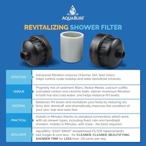 AquaBliss High Output Revitalizing Shower Filter - Reduces Dry Itchy Skin, Dandruff, Eczema, and Dramatically Improves The Condition of Your Skin, Hair and Nails - Oil Rubbed Bronze (SF100-ORB)