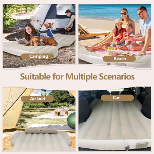 for Tesla Model Y Air Mattress, Self Inflating Car Camping Mattress with Wireless Charging Air Pump, 2 Pillows, Storage Bag, Sleeping Mat for Tesla Model Y Accessories 2020-2024 2025