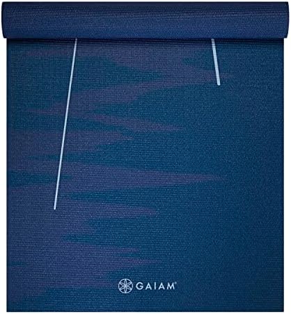 Gaiam Print Yoga Mat, Non Slip Exercise & Fitness Mat for All Types of Yoga, Pilates & Floor Exercises