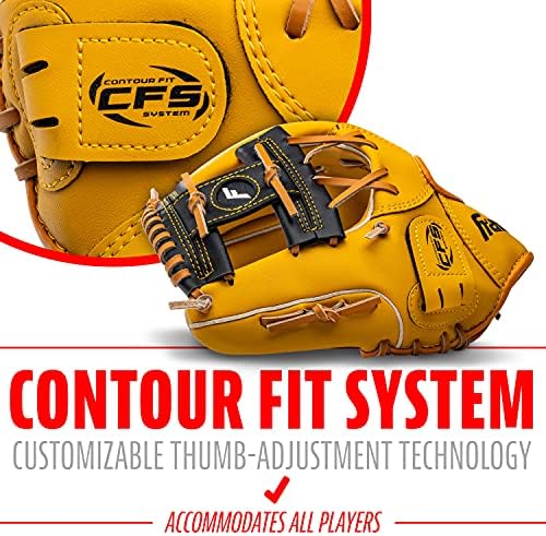 Franklin Sports Baseball + Softball Gloves - Field Master Adult + Youth Baseball + Softball Gloves - Right Hand + Left Hand Gloves - Infield + Outfield Mitts - Multiple Sizes + Colors