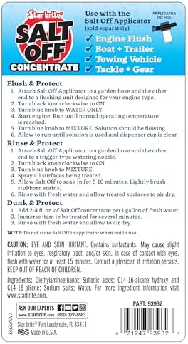 STAR BRITE Salt Off Concentrate - Ultimate Salt Remover Wash & Marine Engine Flush for Boats, Vehicles, Trailers, and More - 32 OZ (093932)