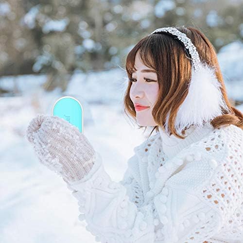 Karecel Hand Warmer Rechargeable, 5200mAh Electric Hand Warmer & Power Bank, Double-Sided Heating, USB Quick Charge, Portable Pocket Heater Handwarmer for Women Mens Gifts, Camping, Winter Sports