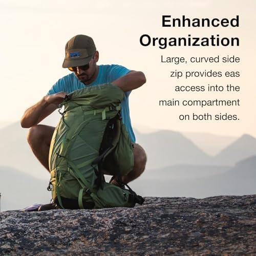 Osprey Atmos AG 65L Men's Backpacking Backpack, Mythical Green, S/M