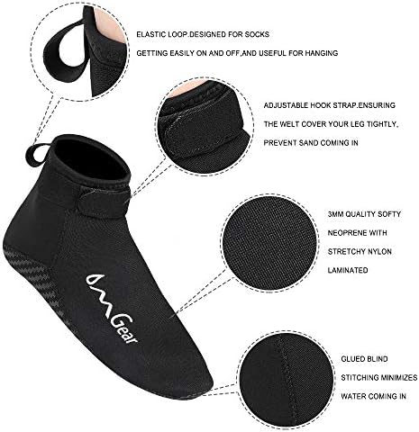 OMGear Water Socks Neoprene Socks Beach Booties 3mm 5mm Anti-Slip Wetsuit Footwear Fin Swim Sand Proof Socks