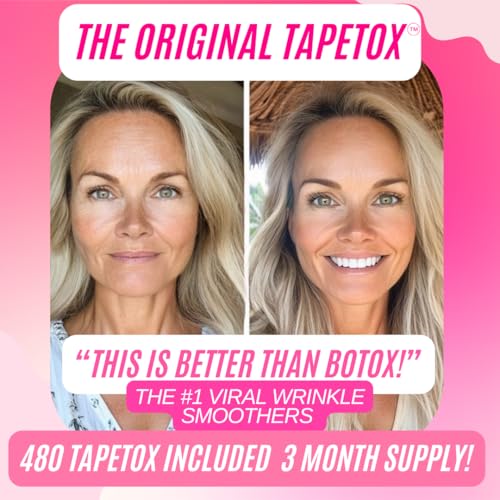Face Tape for Wrinkles - Tape for Face - Instant Facelift for Women & Men - Anti-Wrinkle Lifting Strips - Forehead & Eye Wrinkle Remover - Tape Tox Pre-Cut Face Strips - Skin Tightening Patches