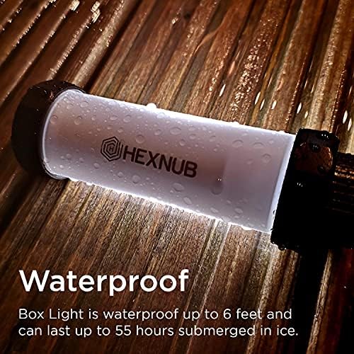 HEXNUB Cooler Box Light, Waterproof, Rechargeable LED Light Compatible with YETI, RTIC, ORCA, Igloo, Coleman Ice Chest, Magnetic Base, Great for Outdoor Events, Camping, Fishing, Hunting, Boating