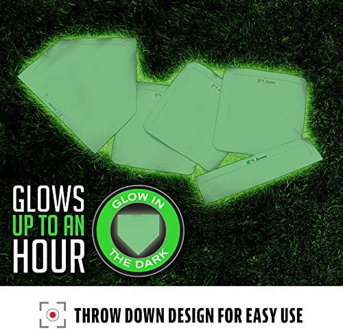 Franklin Sports MLB Throw Down Baseball Bases with Home Plate + Pitcher's Rubber - Backyard Rubber Base Set Perfect for Baseball, Teeball + Kickball