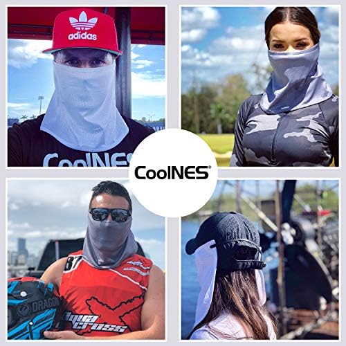 UV Sun Protection Neck Drape Adjustable Multifunctional 2 in 1 Face Covering for Outdoor Fishing - Unisex