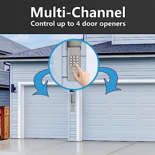 Universal Garage Door Opener Keypad Remote Wireless Keyless Keypad Compatible with Genie LiftMaster Chamberlain Craftsman Linear Overhead Door Wayne Dalton Opener has Learn Button or Dip Switch