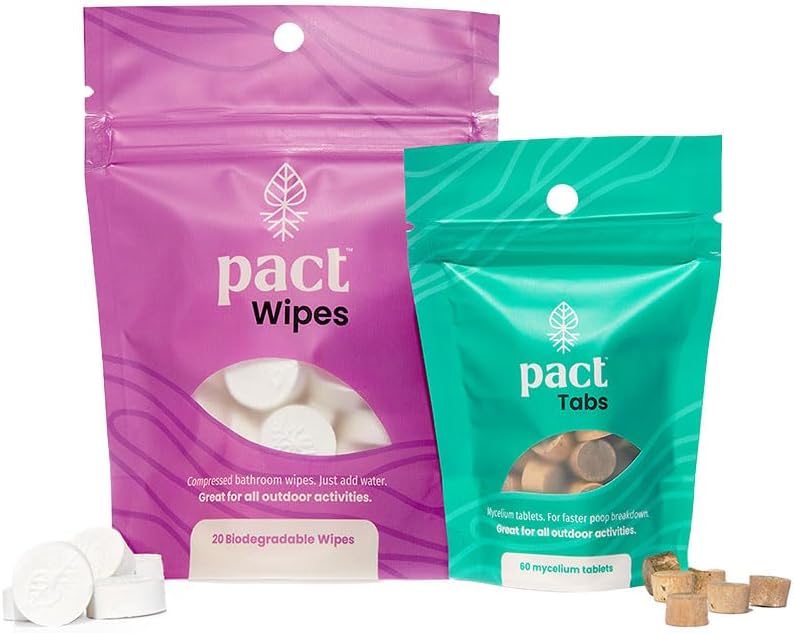 PACT Lite Bathroom Kit - Bathroom Kit for Camping, Backpacking, Backcountry - Ultralight Backpacking Gear